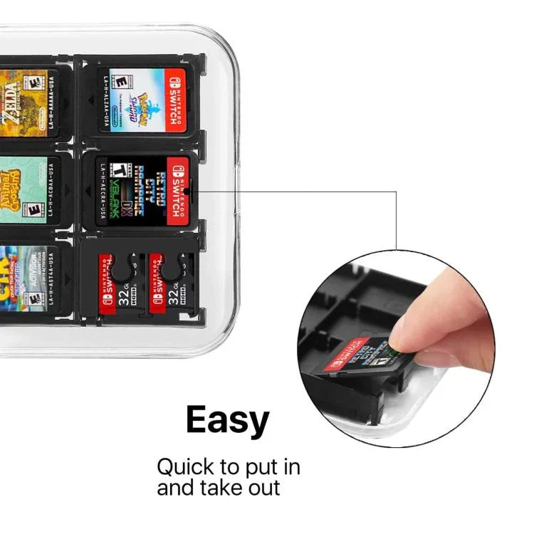 Boîte de rangement 12 en 1 pour cartes mémoire Nintendo Switch