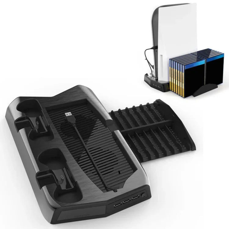Base de refroidissement multifonctionnelle KJH P5-010-2 avec support pour plateau de rangement pour PS5 De/UHD, KJH P5-010-2