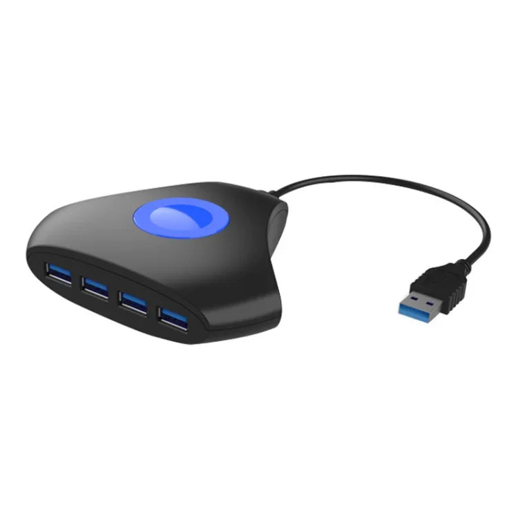 Convertisseur hub USB 3.0 4 en 1 KJH P5-015 avec voyant bleu, adaptateur d'extension, chargeur et répartiteur pour PS5 / Xbox Series X