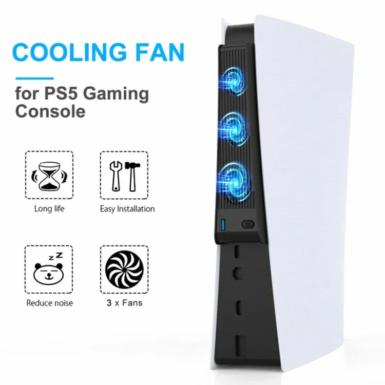 Ventilateur de refroidissement pour console PS5 KJH P5-009, P5-009 (noir), P5-009 (blanc)