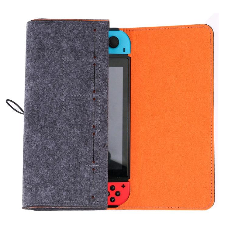Sacoche de rangement portable en feutre souple pour Nintendo Switch