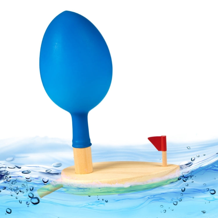 Jouets pour bébé bateau à ballon en bois bateau propulsé par ballon jouets de bain en bois, bateau à ballon en bois