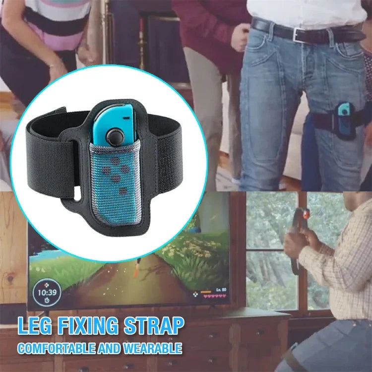 ipega GP-319 Pour manette de jeu Joy-Con Switch : poignées réglables, sangles de fixation pour les pieds et housse en tissu inclus.