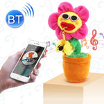 Peluche Bluetooth style saxophone tournesol, jouet pour enfants et adultes, compatible avec le chargement USB et les piles