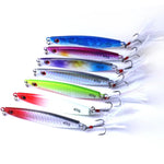HENGJIA Lot de 7 leurres métalliques de pêche en fer, 8cm/40g