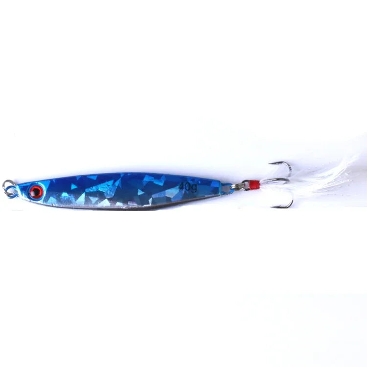 HENGJIA Lot de 7 leurres métalliques de pêche en fer, 8cm/40g