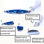 HENGJIA Lot de 7 leurres métalliques de pêche en fer, 8cm/40g