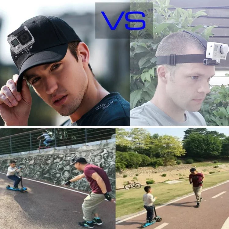 Casquette de baseball Topi avec support pour caméra GoPro, SJCAM et Xiaomi Xiaoyi Sport Action Camera