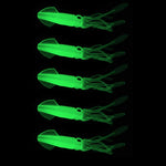 HENGJIA 5 pièces Calamars Appâts Souples en Plastique Leurre de Pêche Artificiel Appât de Pêche Bionique, Longueur : 9 cm, Lumineux, Tuyau Coloré