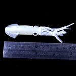 HENGJIA 5 pièces Calamars Appâts Souples en Plastique Leurre de Pêche Artificiel Appât de Pêche Bionique, Longueur : 9 cm, Lumineux, Tuyau Coloré