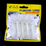 HENGJIA 5 pièces Calamars Appâts Souples en Plastique Leurre de Pêche Artificiel Appât de Pêche Bionique, Longueur : 9 cm, Lumineux, Tuyau Coloré