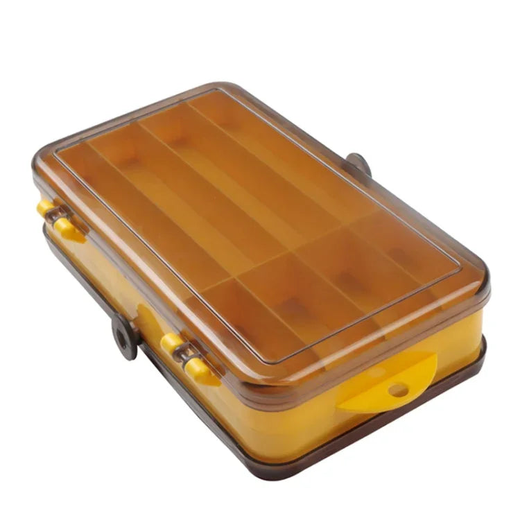 Boîte à leurres portable d'extérieur en plastique transparent, double face, dimensions : 18 x 10 x 5 cm