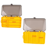 Boîte à leurres portable d'extérieur en plastique transparent, double face, dimensions : 18 x 10 x 5 cm