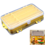Boîte à leurres portable d'extérieur en plastique transparent, double face, dimensions : 18 x 10 x 5 cm