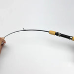 Canne à pêche à glace portable de 27 cm, canne à crevettes, canne à leurre, accessoires de pêche, longueur d'extension : 60 cm, 27 cm
