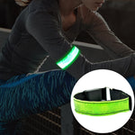 Ceinture de poignet sportive rechargeable en nylon réfléchissant avec lumière LED flash de sécurité, rechargeable rouge, rechargeable jaune, rechargeable verte, rechargeable bleue