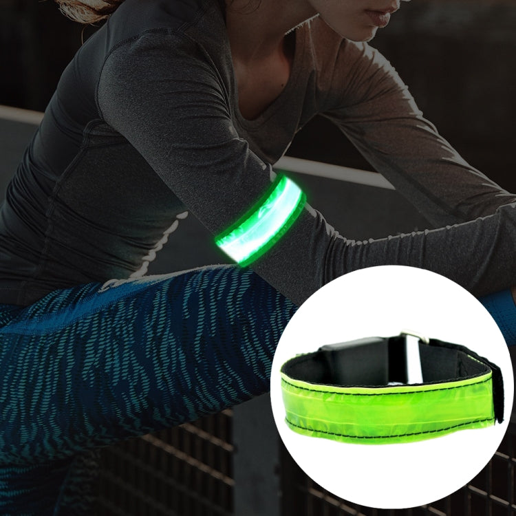 Ceinture de poignet sportive rechargeable en nylon réfléchissant avec lumière LED flash de sécurité, rechargeable rouge, rechargeable jaune, rechargeable verte, rechargeable bleue