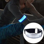 Ceinture de poignet sportive rechargeable en nylon réfléchissant avec lumière LED flash de sécurité, rechargeable rouge, rechargeable jaune, rechargeable verte, rechargeable bleue