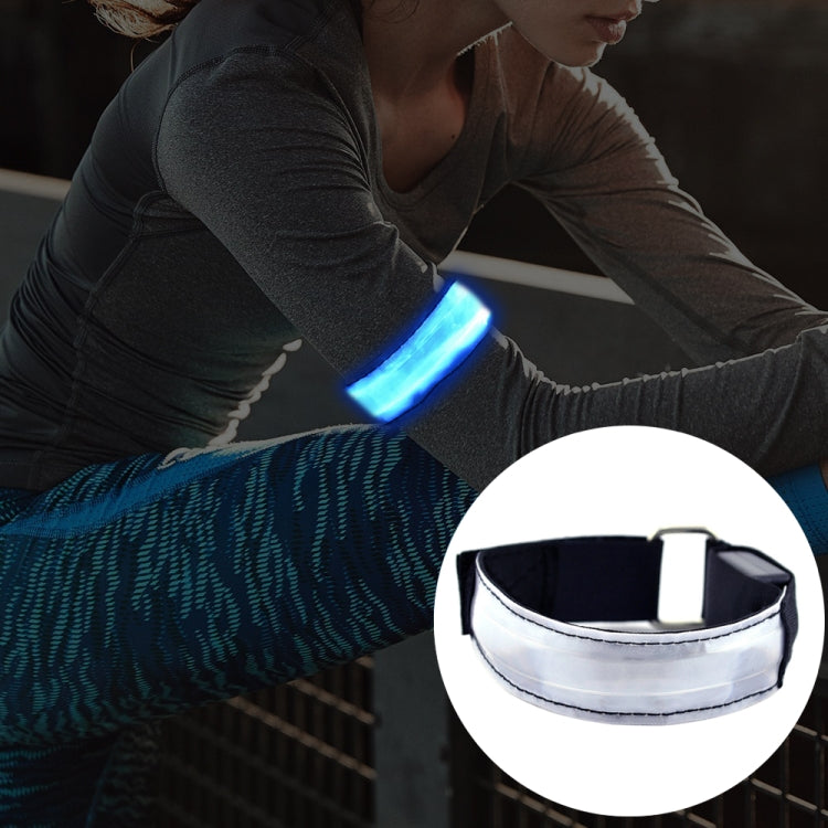 Ceinture de poignet sportive rechargeable en nylon réfléchissant avec lumière LED flash de sécurité, rechargeable rouge, rechargeable jaune, rechargeable verte, rechargeable bleue