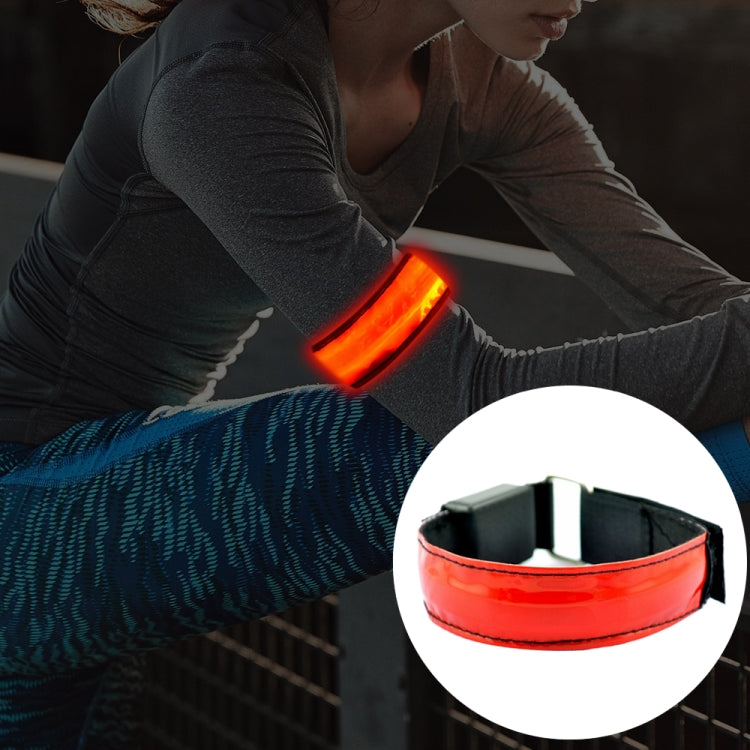 Ceinture de poignet sportive rechargeable en nylon réfléchissant avec lumière LED flash de sécurité, rechargeable rouge, rechargeable jaune, rechargeable verte, rechargeable bleue