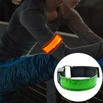 Ceinture de poignet sportive rechargeable en nylon réfléchissant avec lumière LED flash de sécurité, rechargeable rouge, rechargeable jaune, rechargeable verte, rechargeable bleue
