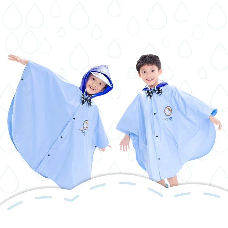 Enfants de plus de 3 ans Cape réutilisable style britannique à capuche imperméable dessin animé, Taille : XXL