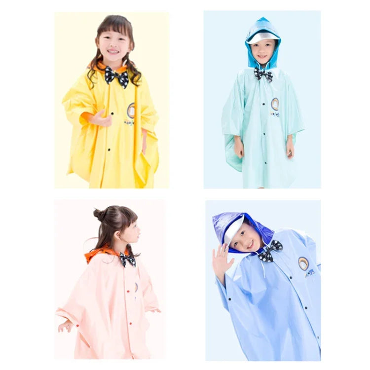 Enfants de plus de 3 ans Cape réutilisable style britannique à capuche imperméable dessin animé, Taille : XXL