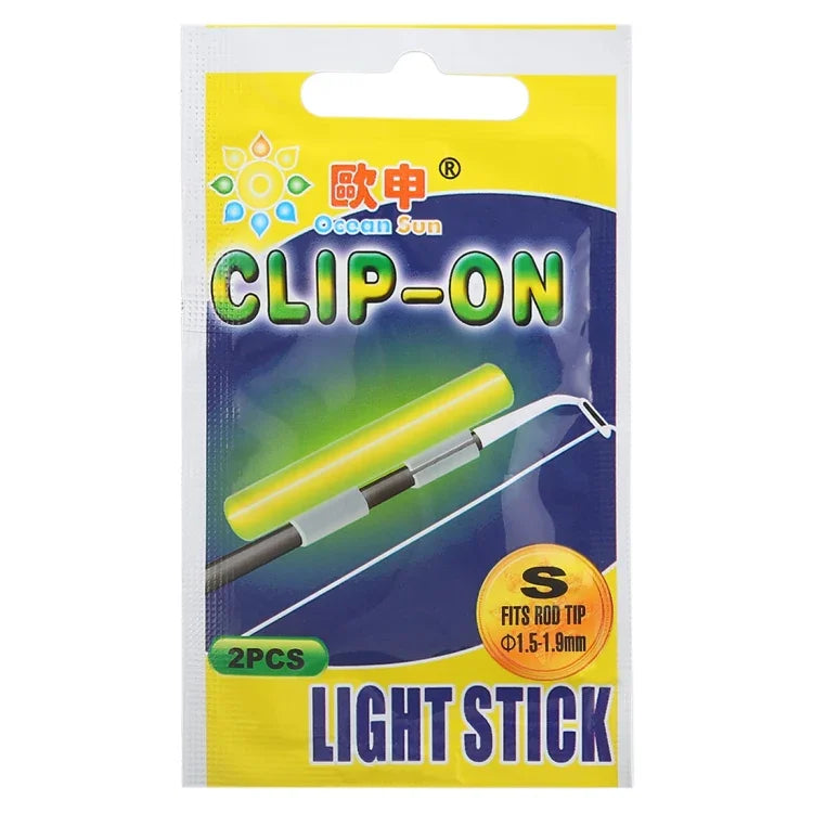 5 lots OCEAN SUN Flotteur Lumineux Clip-On Bâton Lumineux de Nuit pour Pêche, S, Convient pour Scion 1.5-1.9mm, Clip-On, S