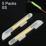5 paquets Flotteur lumineux clip-on OCEAN SUN pour pêche de nuit, SS, Convient aux scions de 0,6 à 1,4 mm, Clip-on, SS