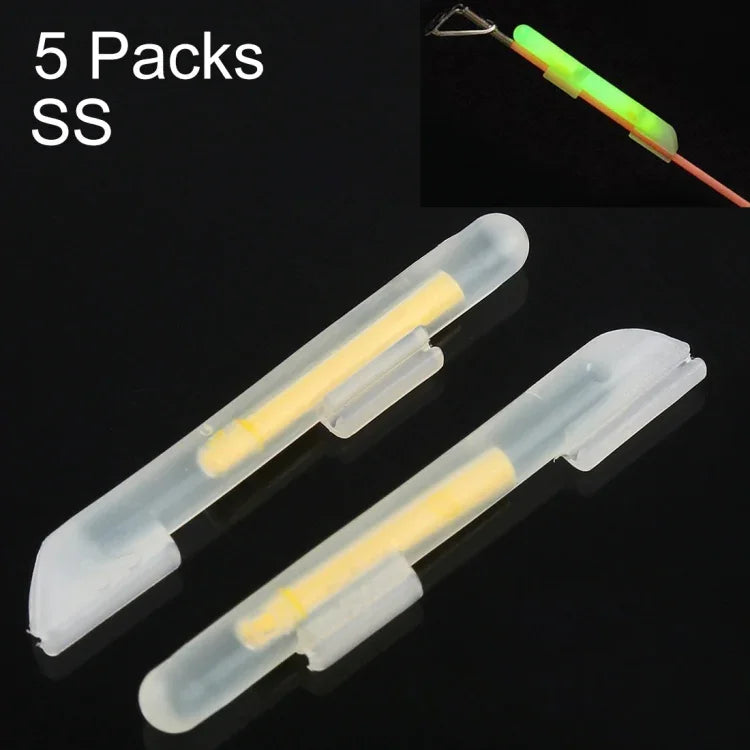 5 paquets Flotteur lumineux clip-on OCEAN SUN pour pêche de nuit, SS, Convient aux scions de 0,6 à 1,4 mm, Clip-on, SS
