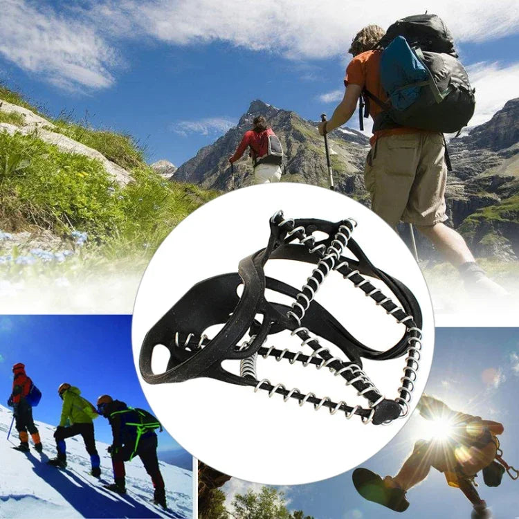 Une paire de crampons d\'escalade simples épaissis à ressort antidérapants pour neige extérieure