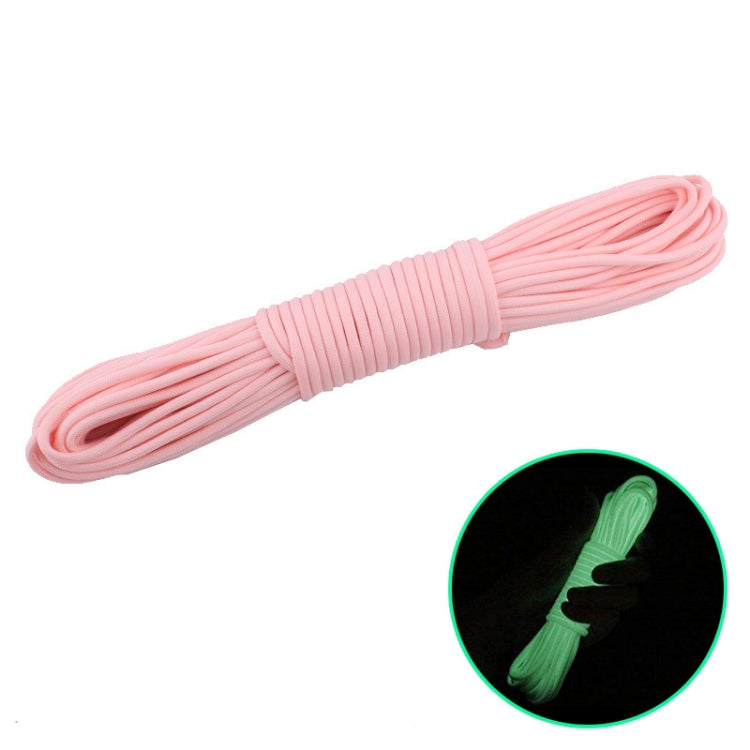 20m 9-Core Nylon+Polyester Full-light Outdoor Camping Tent Rescue Bundled Fluorescent Climbing Rope, 20m Pink, 20m Green, 20m White, 20m Yellow