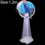 Épervier de pêche américain Easy Throw Cast Net Fishing Mesh Fishing Tackle, drisses de 1,2 m, monofilament de 1,2 m, drisses de 1,5 m, monofilament de 1,5 m