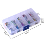 HENGJIA 10 leurres de pêche Luya Rock de 3 cm/1,5 g, kit bionique avec boîte en plastique, Box014