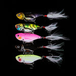 HENGJIA 5 Pcs 5,5 cm/11g Luya Métal VIB Leurres de pêche appât Kit Bionique avec boîte en plastique, Box018