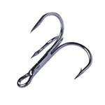 HENGJIA 20 hameçons triples classiques noirs en acier à haute teneur en carbone, 6# FH022