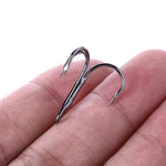 HENGJIA 20 hameçons triples classiques noirs en acier à haute teneur en carbone, 6# FH022