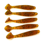 HENGJIA SO0205P 5 leurres de pêche souples à queue vissée de 8 cm/5 g, appâts artificiels, SO0205P
