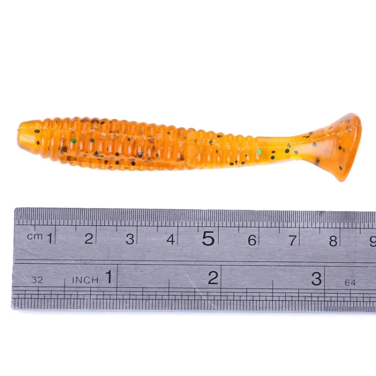 HENGJIA SO0205P 5 leurres de pêche souples à queue vissée de 8 cm/5 g, appâts artificiels, SO0205P