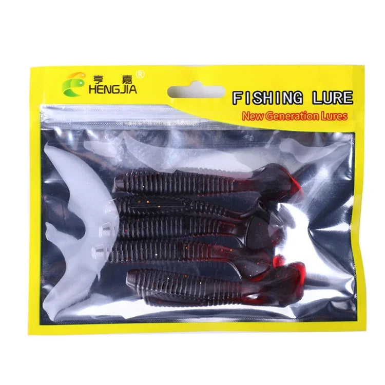 HENGJIA SO0215P 5 PIÈCES 7,5 cm/5,5 g Leurre de pêche souple à queue vissée Appâts artificiels, SO0215P
