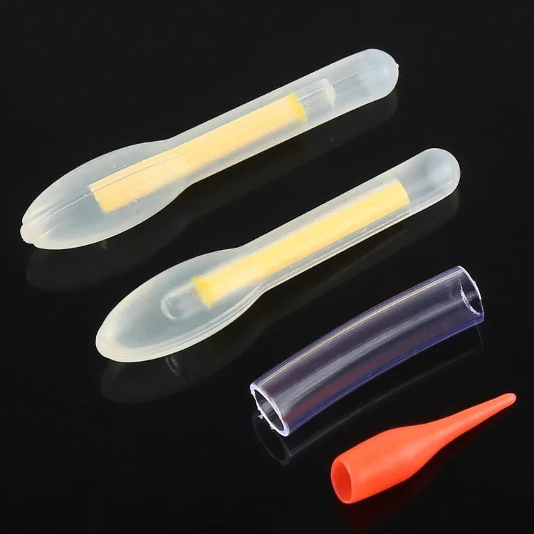 10 paquets de bâtons lumineux de pêche de nuit OCEAN SUN en forme d'ampoule, visibilité : 50m, taille : 4,5 x 37mm, forme d'ampoule, visibilité : 50m