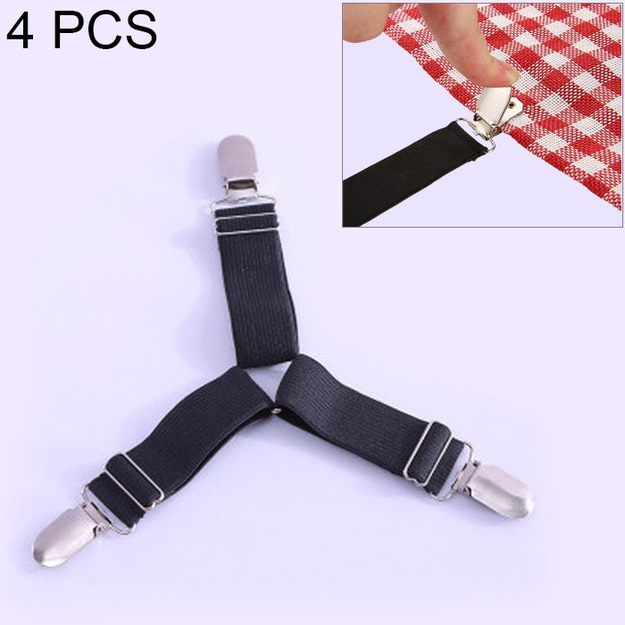 4 PCS Pinces métalliques réglables pour fixer Nappe de lit Rideaux Housse de canapé Tente
