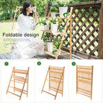 Support plante suspendu bambou 3 niveaux, étagères jardinière, rangement pots de fleurs, étagère pliante pour plantes, largeur : 100cm, 3 niveaux largeur : 100cm (blanc), 3 niveaux largeur : 100cm (abricot)