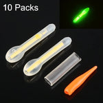 10 paquets de bâtons lumineux flottants en forme d'ampoule pour pêche de nuit, visibilité : 30 m, taille : 3,0 x 25 mm, forme d'ampoule, visibilité : 30 m