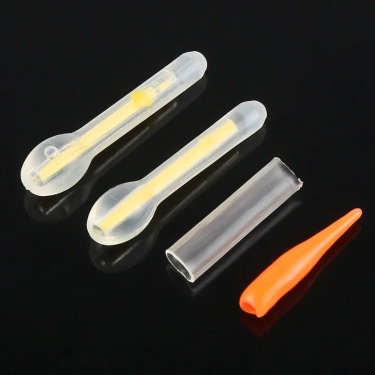 10 paquets de bâtons lumineux flottants en forme d'ampoule pour pêche de nuit, visibilité : 30 m, taille : 3,0 x 25 mm, forme d'ampoule, visibilité : 30 m
