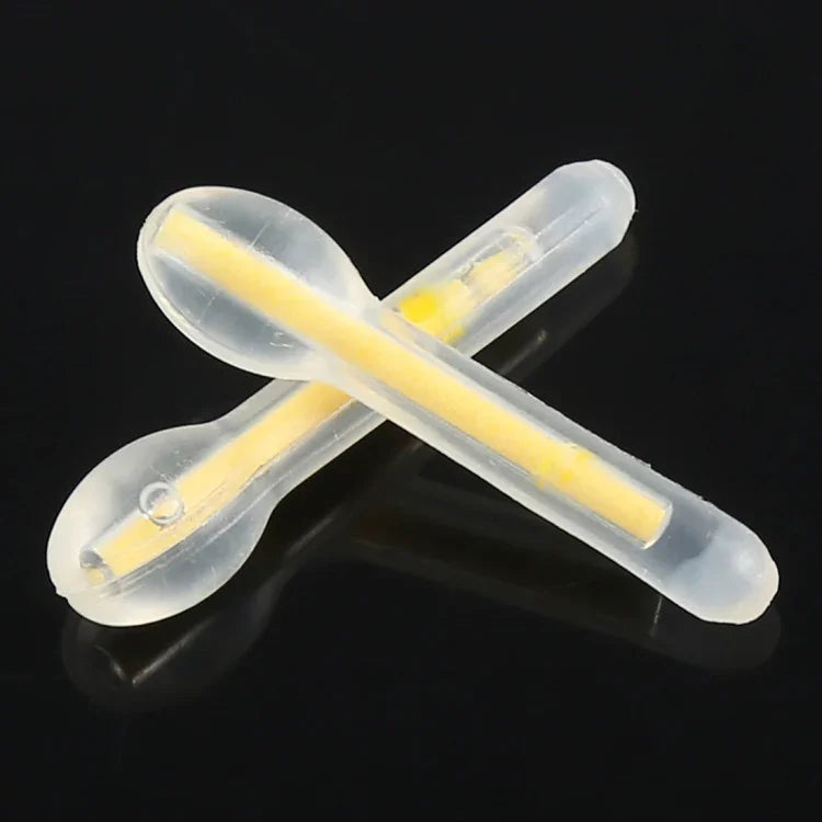 10 paquets de bâtons lumineux flottants en forme d'ampoule pour pêche de nuit, visibilité : 30 m, taille : 3,0 x 25 mm, forme d'ampoule, visibilité : 30 m