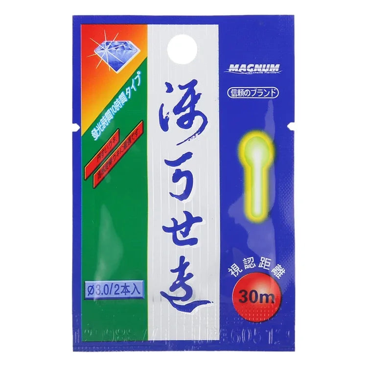 10 paquets de bâtons lumineux flottants en forme d'ampoule pour pêche de nuit, visibilité : 30 m, taille : 3,0 x 25 mm, forme d'ampoule, visibilité : 30 m