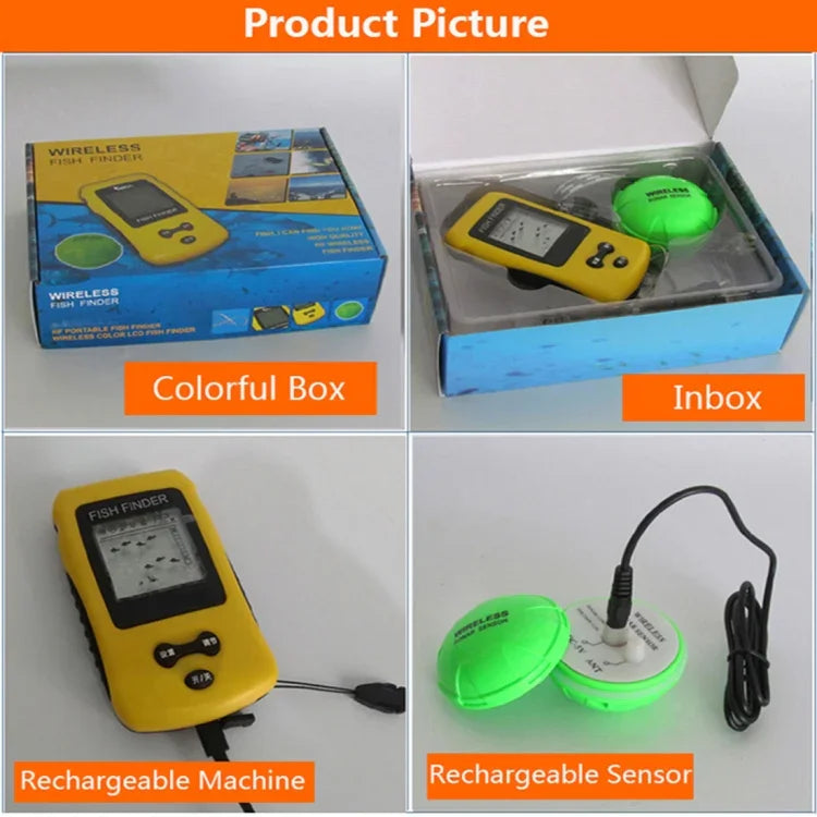 Échosondeur portable sans fil à écran couleur TL86, TL86