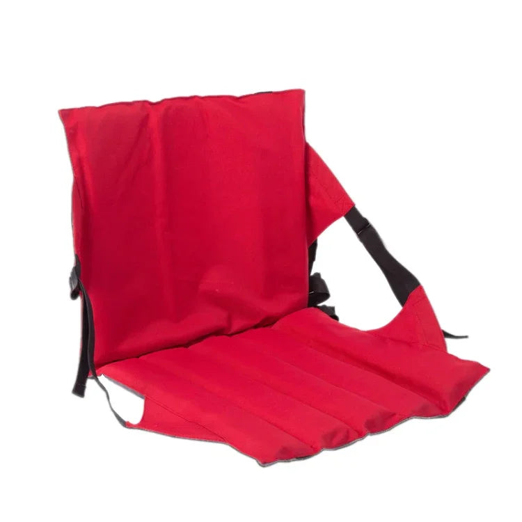 Coussin de siège pliant extérieur avec dossier, taille : 78*40*2cm, Tabouret pliant CLS (Rouge), siège pliant (Noir)