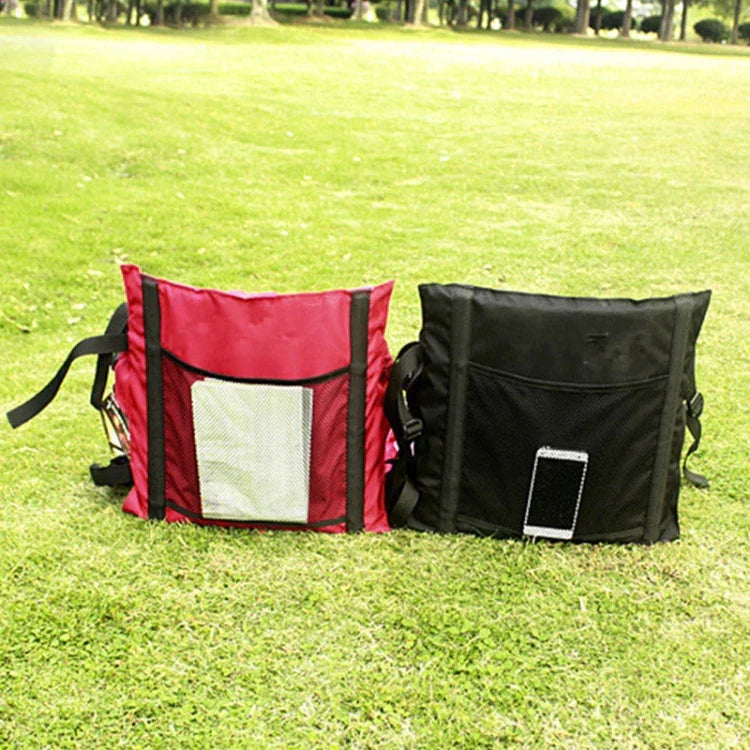 Coussin de siège pliant extérieur avec dossier, taille : 78*40*2cm, Tabouret pliant CLS (Rouge), siège pliant (Noir)